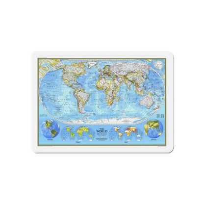 World Map - Political (1994) (Map) Refrigerator Magnet 6 Inch - The Sticker Space