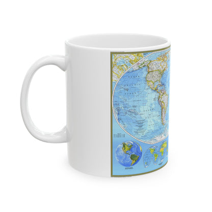 World Map - Political (1994) (Map) White Coffee Mug-The Sticker Space