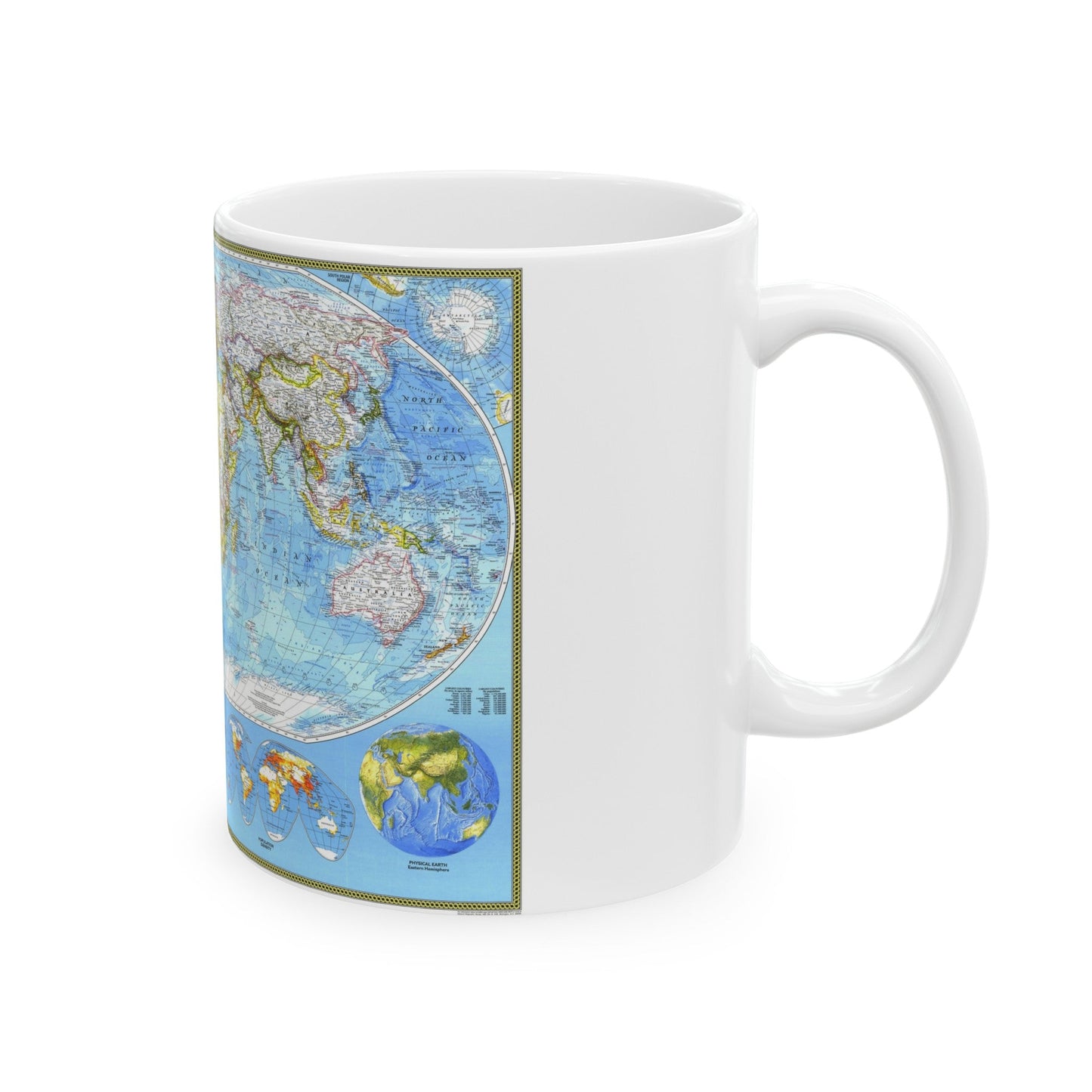 World Map - Political (1994) (Map) White Coffee Mug-The Sticker Space