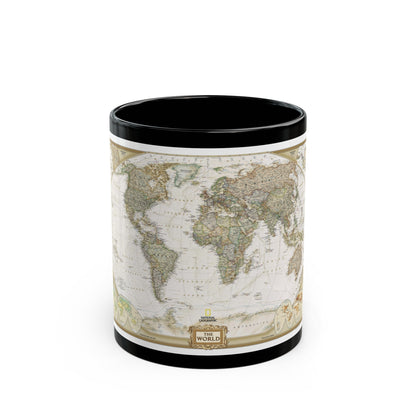 World Map - Political Antique (2007) (Map) Black Coffee Mug-11oz-The Sticker Space