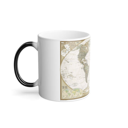 World Map - Political Antique (2007) (Map) Color Changing Mug 11oz-11oz-The Sticker Space