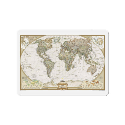 World Map - Political Antique (2007) (Map) Refrigerator Magnet-2" x 2"-The Sticker Space