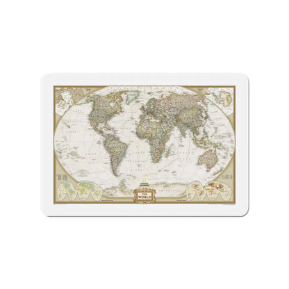 World Map - Political Antique (2007) (Map) Refrigerator Magnet 4 Inch - The Sticker Space