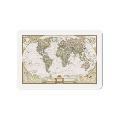 World Map - Political Antique (2007) (Map) Refrigerator Magnet-4" x 4"-The Sticker Space