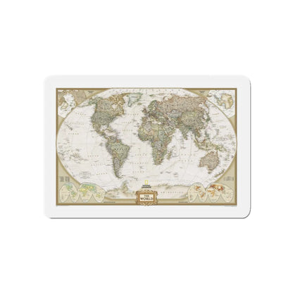 World Map - Political Antique (2007) (Map) Refrigerator Magnet 5 Inch - The Sticker Space