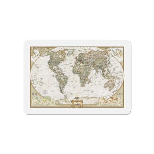 World Map - Political Antique (2007) (Map) Refrigerator Magnet 6 Inch - The Sticker Space