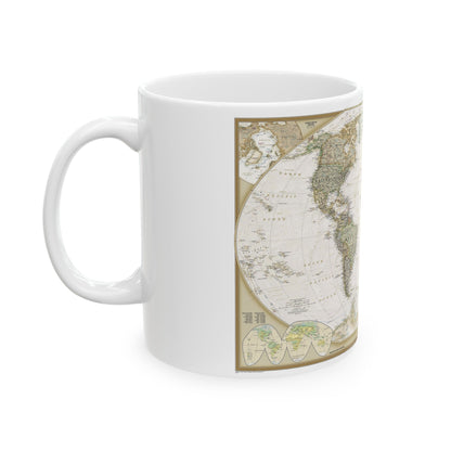 World Map - Political Antique (2007) (Map) White Coffee Mug-The Sticker Space