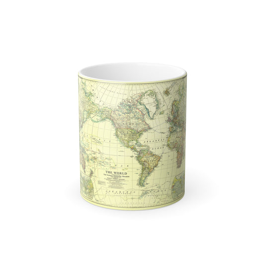 World Map - Political Divisions (1922) (Map) Color Changing Mug 11oz-11oz-The Sticker Space