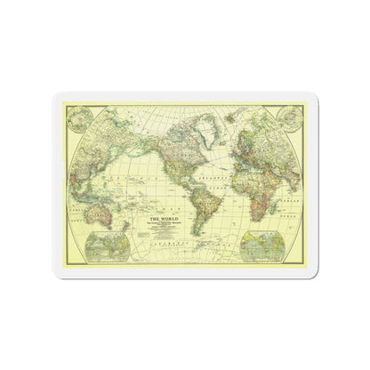 World Map - Political Divisions (1922) (Map) Refrigerator Magnet-4" x 4"-The Sticker Space