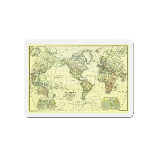 World Map - Political Divisions (1922) (Map) Refrigerator Magnet 6 Inch - The Sticker Space