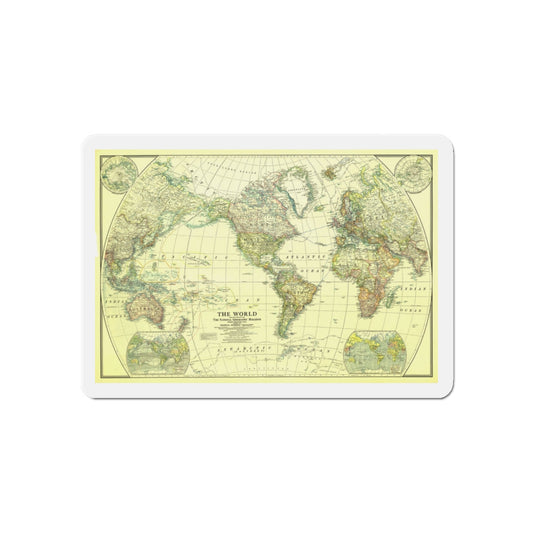 World Map - Political Divisions (1922) (Map) Refrigerator Magnet-6 × 6"-The Sticker Space