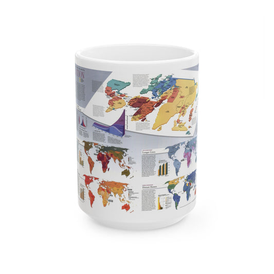 World Map - Population (1998) (Map) White Coffee Mug-15oz-The Sticker Space