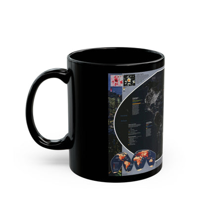 World Map - Population and Resources (1998) (Map) Black Coffee Mug-The Sticker Space