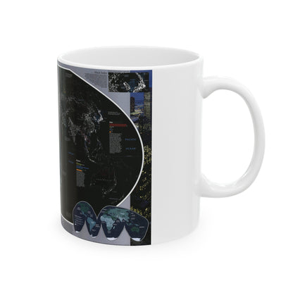 World Map - Population and Resources (1998) (Map) White Coffee Mug-The Sticker Space