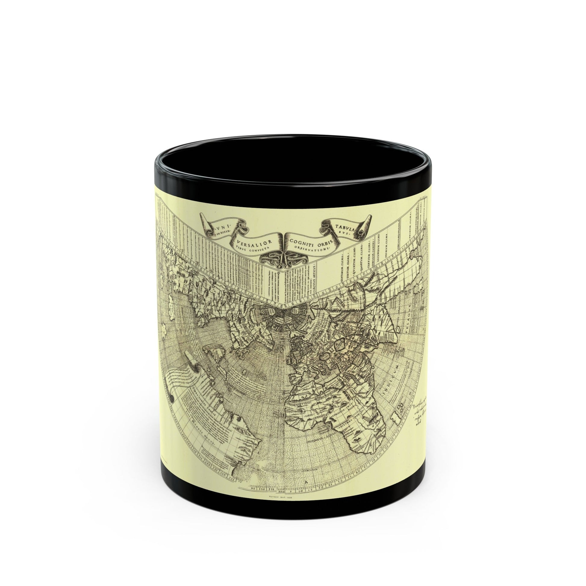 World Map - Ruysch (1508) (Map) Black Coffee Mug-11oz-The Sticker Space