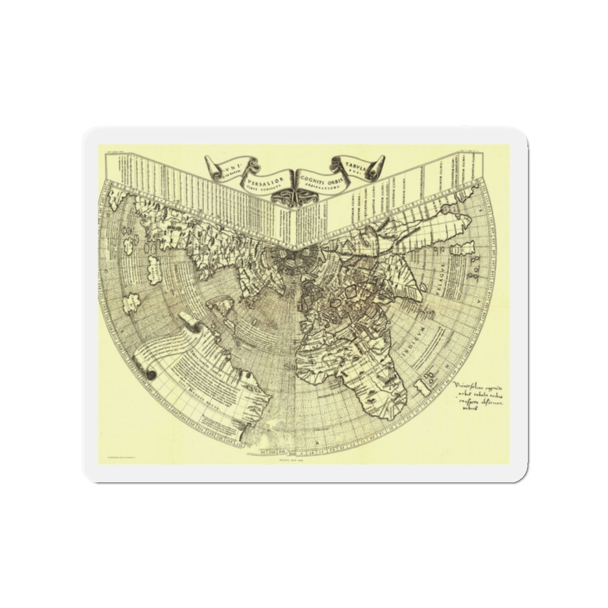 World Map - Ruysch (1508) (Map) Refrigerator Magnet-2" x 2"-The Sticker Space