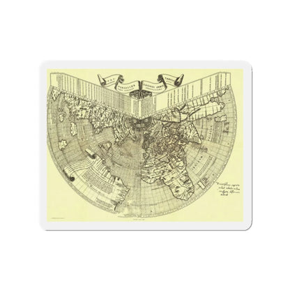 World Map - Ruysch (1508) (Map) Refrigerator Magnet 2 Inch - The Sticker Space