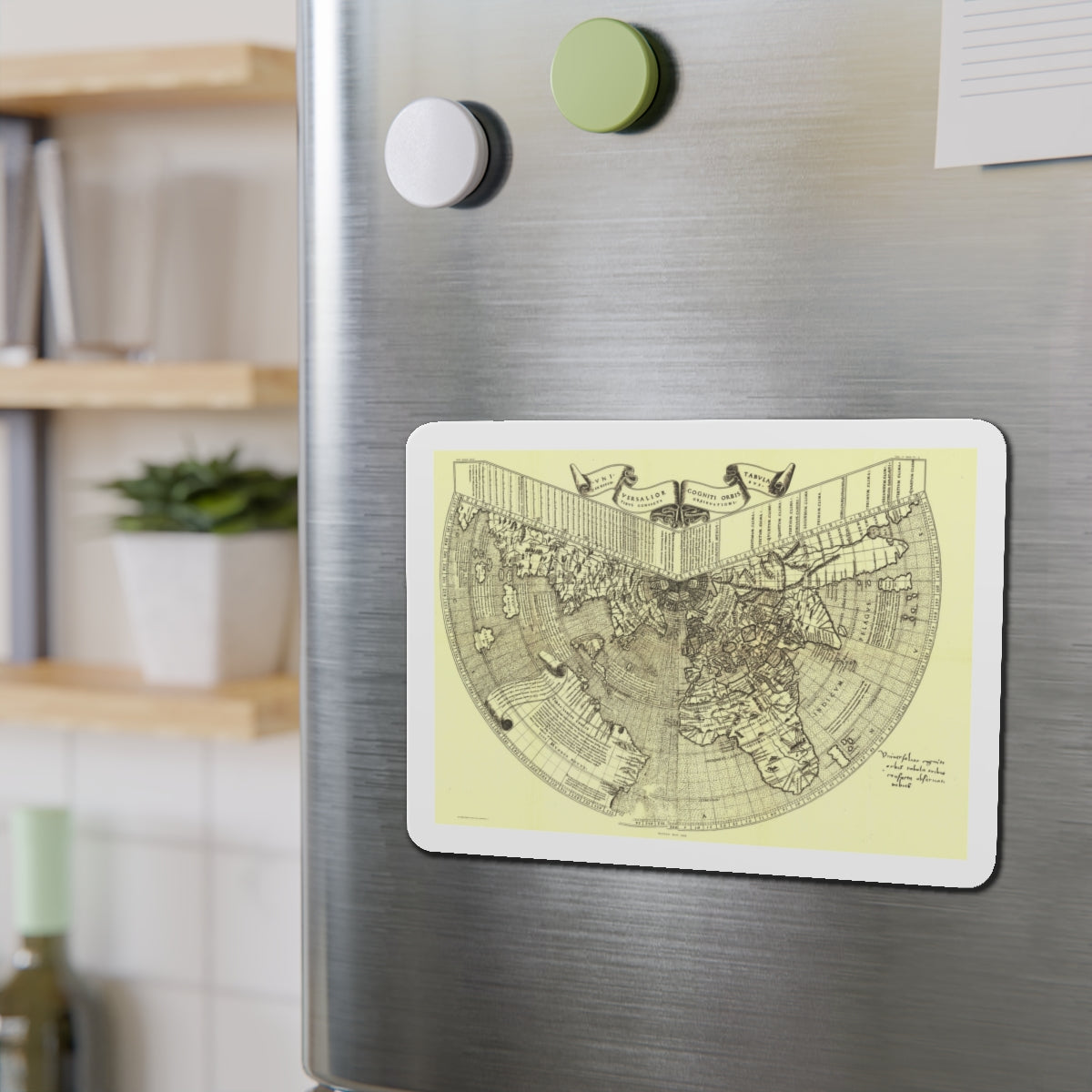 World Map - Ruysch (1508) (Map) Refrigerator Magnet-The Sticker Space