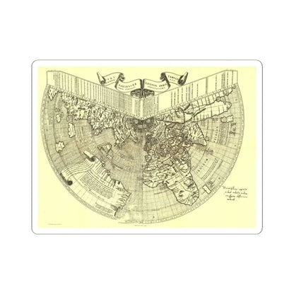 World Map - Ruysch (1508) (Map) STICKER Vinyl Kiss-Cut Decal 3 Inch White - The Sticker Space