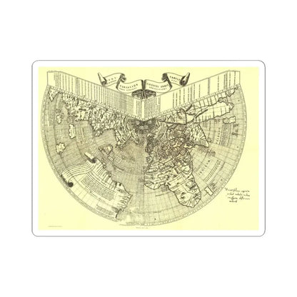 World Map - Ruysch (1508) (Map) STICKER Vinyl Kiss-Cut Decal 4 Inch White - The Sticker Space