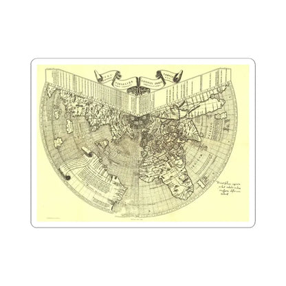 World Map - Ruysch (1508) (Map) STICKER Vinyl Kiss-Cut Decal 6 Inch White - The Sticker Space