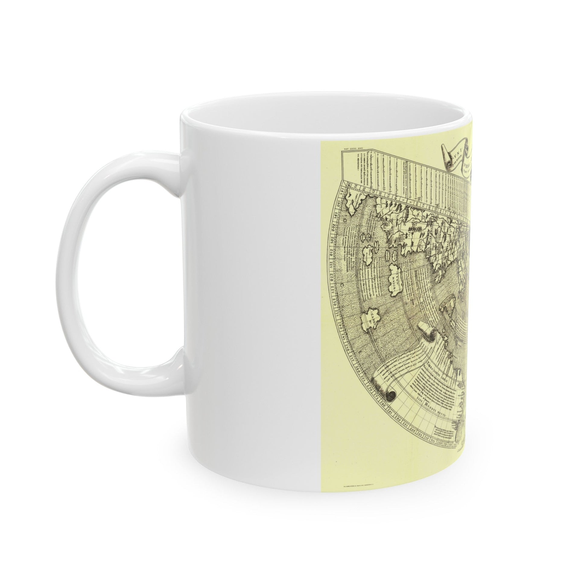 World Map - Ruysch (1508) (Map) White Coffee Mug-The Sticker Space