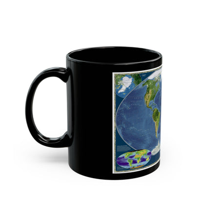 World Map - Satellite (2001) (Map) Black Coffee Mug-The Sticker Space