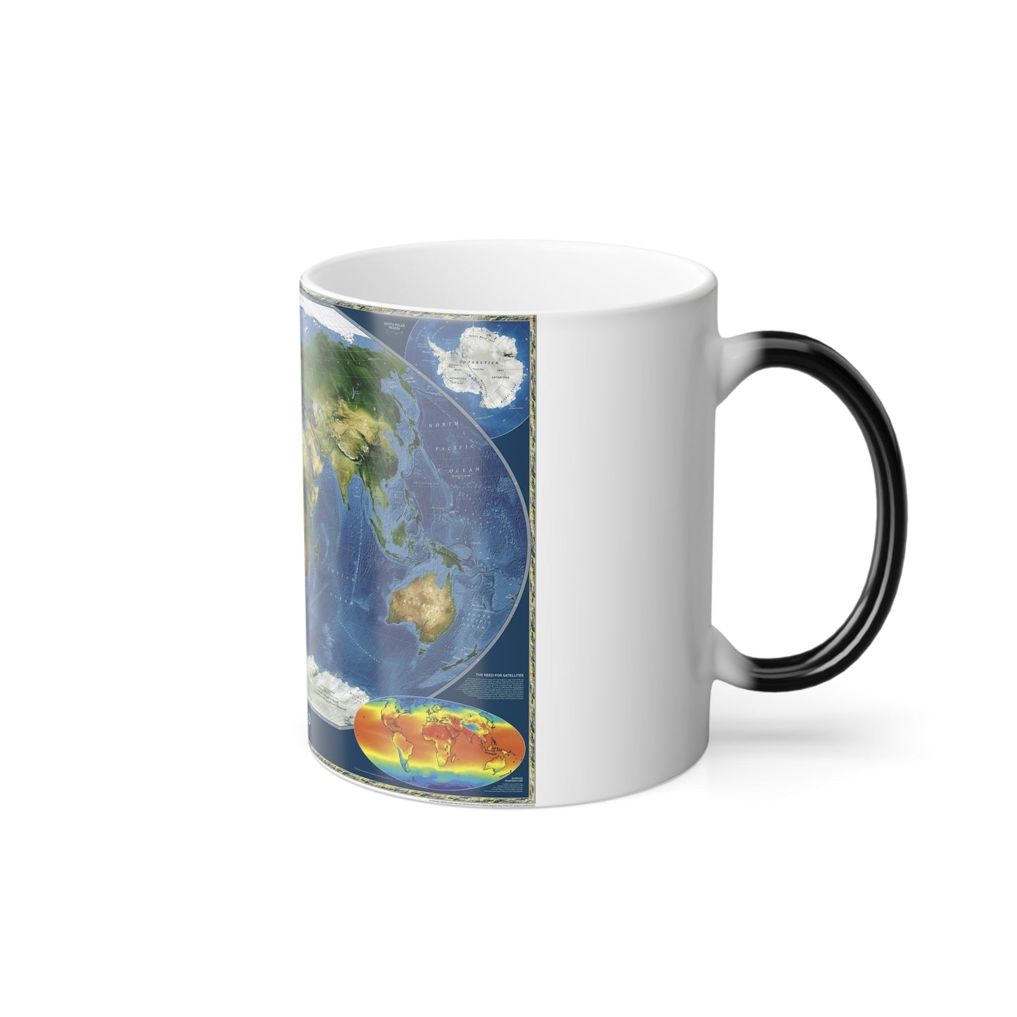 World Map - Satellite (2001) (Map) Color Changing Mug 11oz-11oz-The Sticker Space