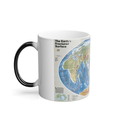 World Map - Tectonic Plates (1999) (Map) Color Changing Mug 11oz-11oz-The Sticker Space