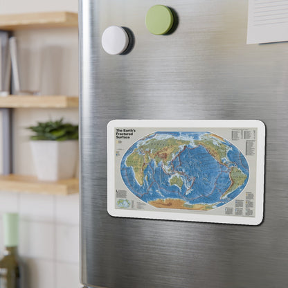 World Map - Tectonic Plates (1999) (Map) Refrigerator Magnet-The Sticker Space