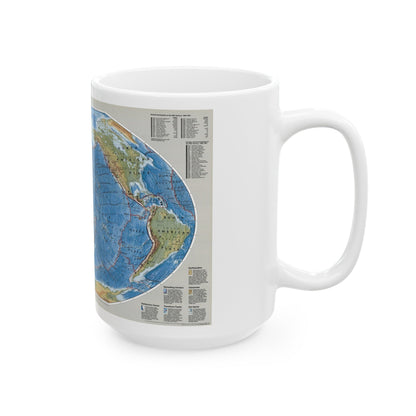 World Map - Tectonic Plates (1999) (Map) White Coffee Mug-The Sticker Space