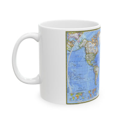 World Map - The Political World (1975) (Map) White Coffee Mug-The Sticker Space