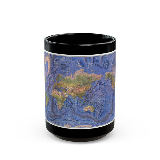 World Ocean Floor (1981) (Map) Black Coffee Mug-15oz-The Sticker Space