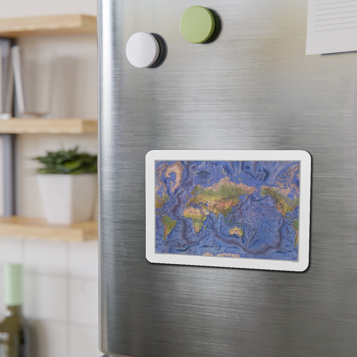 World Ocean Floor (1981) (Map) Refrigerator Magnet-The Sticker Space