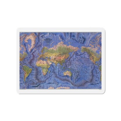 World Ocean Floor (1981) (Map) Refrigerator Magnet 2 Inch - The Sticker Space