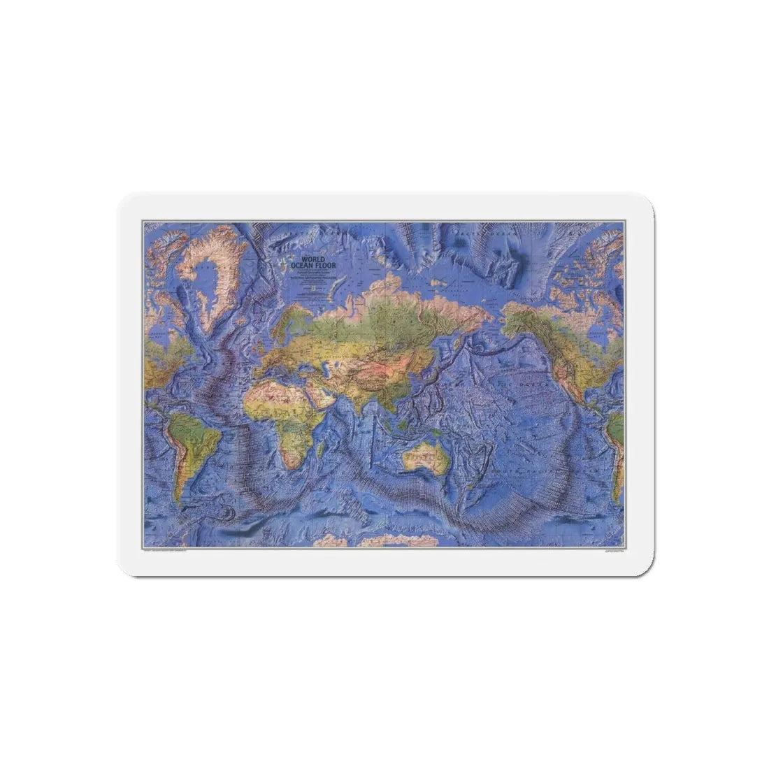World Ocean Floor (1981) (Map) Refrigerator Magnet 6 Inch - The Sticker Space