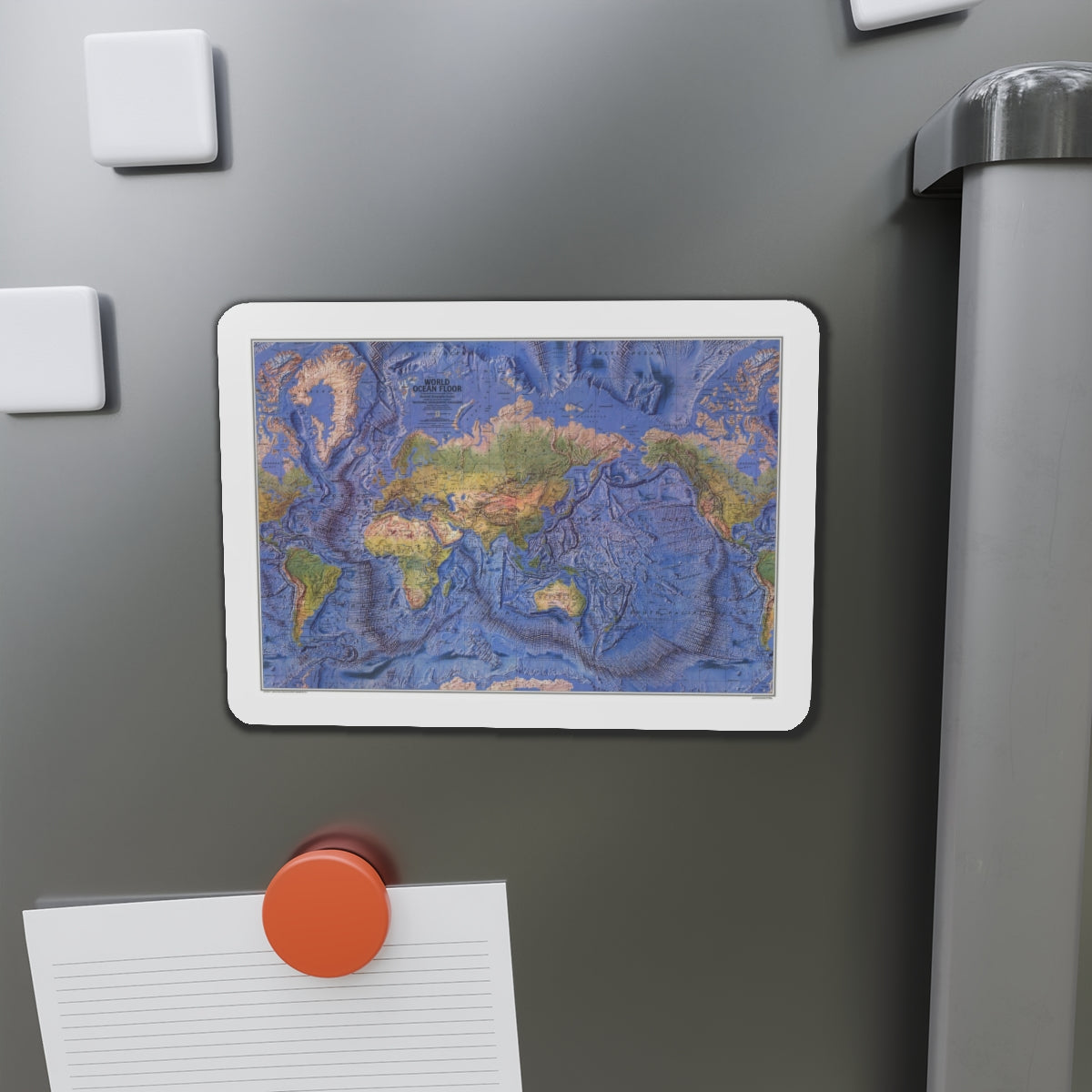 World Ocean Floor (1981) (Map) Refrigerator Magnet-The Sticker Space