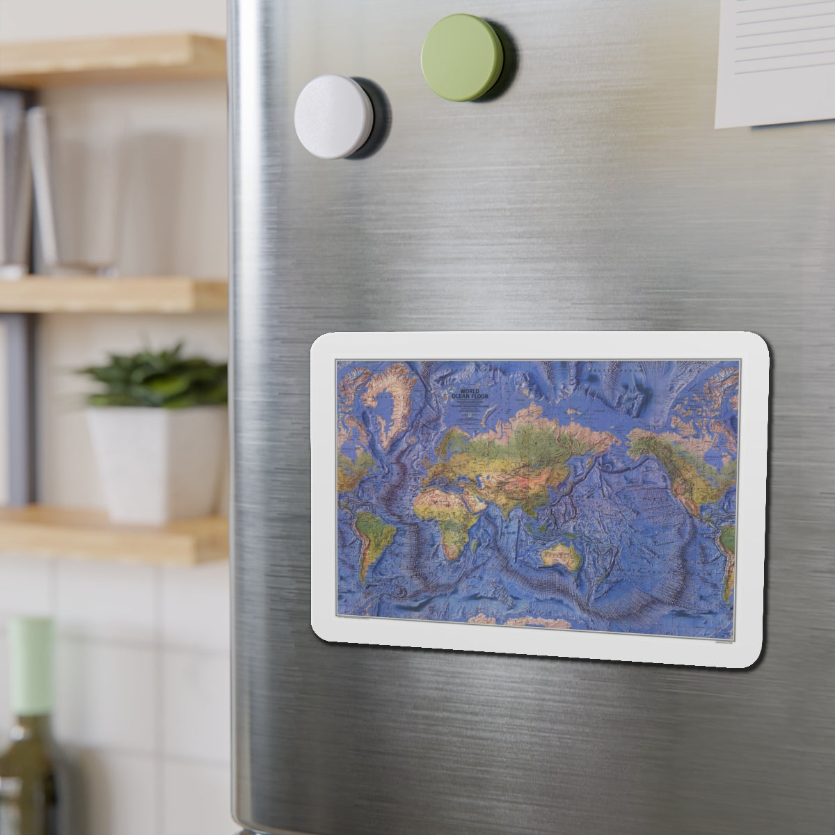 World Ocean Floor (1981) (Map) Refrigerator Magnet-The Sticker Space