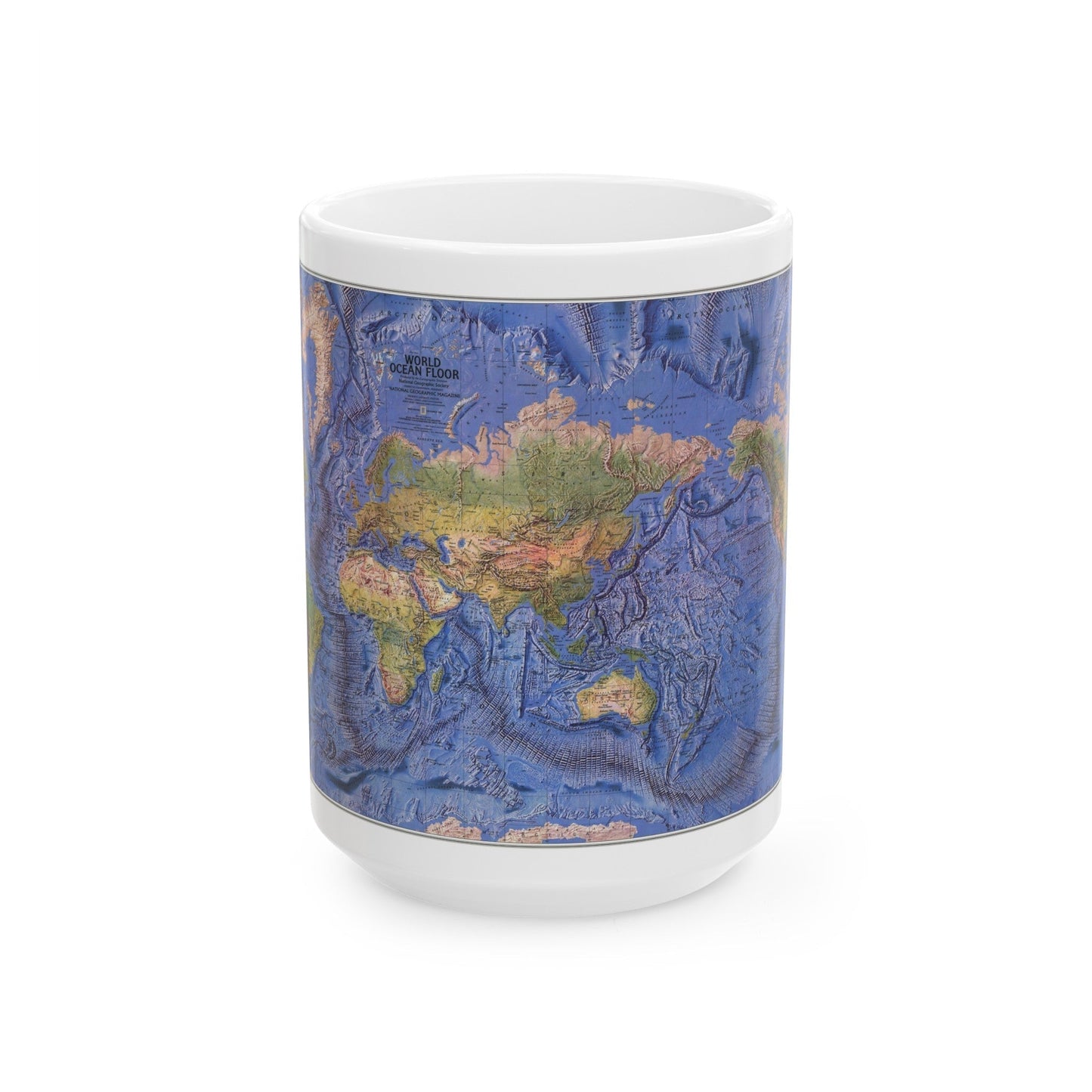 World Ocean Floor (1981) (Map) White Coffee Mug-15oz-The Sticker Space