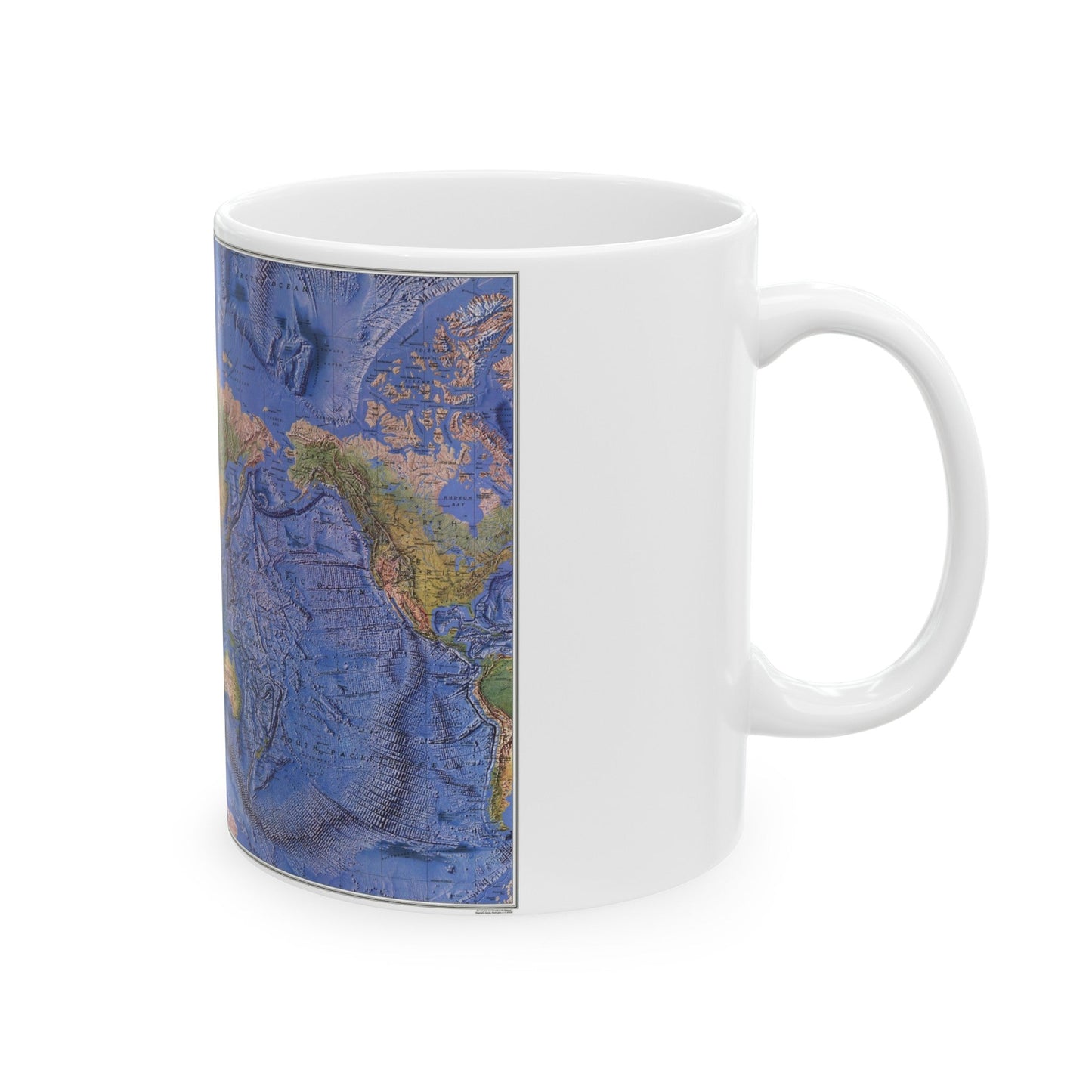 World Ocean Floor (1981) (Map) White Coffee Mug-The Sticker Space