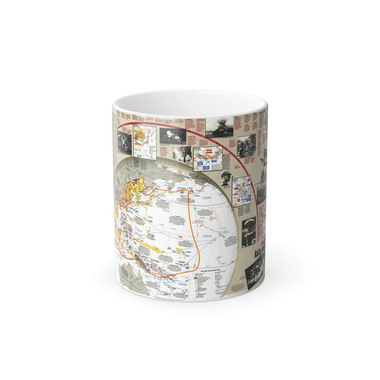 World War II- Asia and the Pacific (1991) (Map) Color Changing Mug 11oz-11oz-The Sticker Space