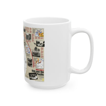 World War II- Asia and the Pacific (1991) (Map) White Coffee Mug-The Sticker Space