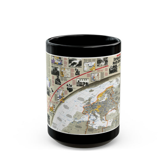 World War II- Europe and North Africa (1991) (Map) Black Coffee Mug-15oz-The Sticker Space