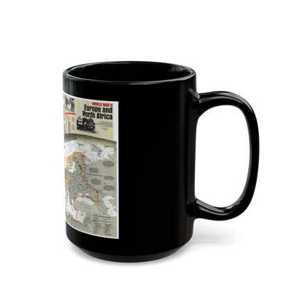 World War II- Europe and North Africa (1991) (Map) Black Coffee Mug-The Sticker Space