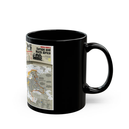 World War II- Europe and North Africa (1991) (Map) Black Coffee Mug-The Sticker Space