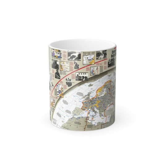 World War II- Europe and North Africa (1991) (Map) Color Changing Mug 11oz-11oz-The Sticker Space