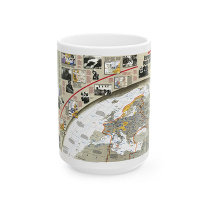 World War II- Europe and North Africa (1991) (Map) White Coffee Mug-15oz-The Sticker Space