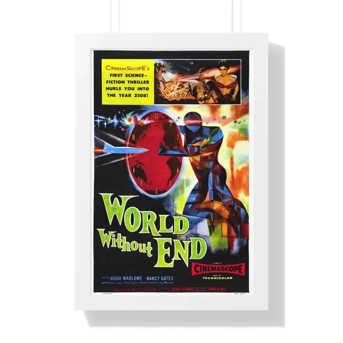 WORLD WITHOUT END 1956 - Framed Movie Poster 16″ x 24″ White - The Sticker Space