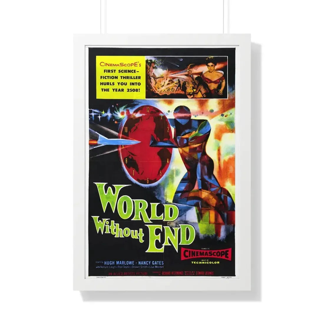 WORLD WITHOUT END 1956 - Framed Movie Poster 20" x 30" White - The Sticker Space