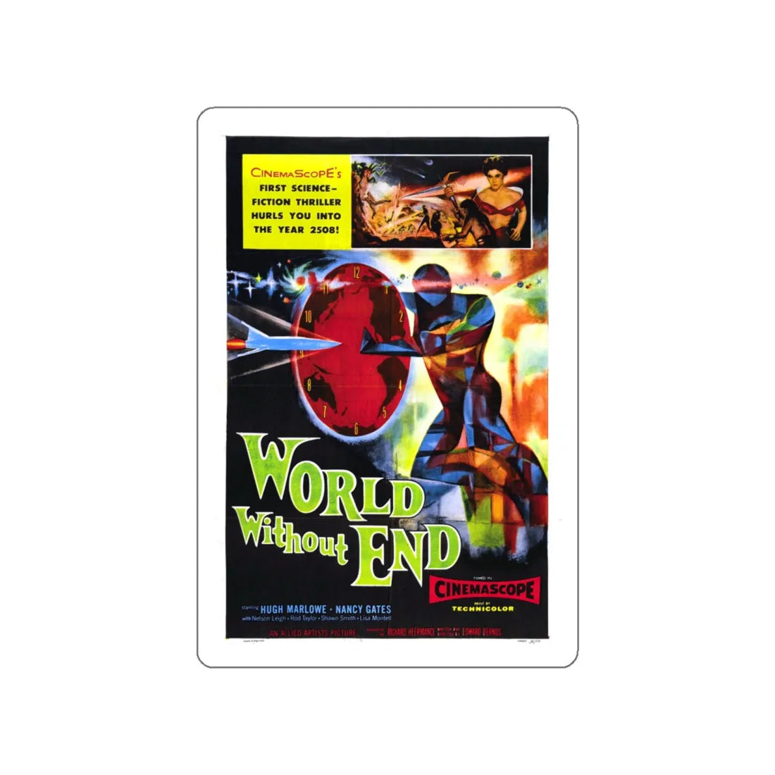 WORLD WITHOUT END 1956 Movie Poster STICKER Vinyl Die-Cut Decal 4 Inch - The Sticker Space